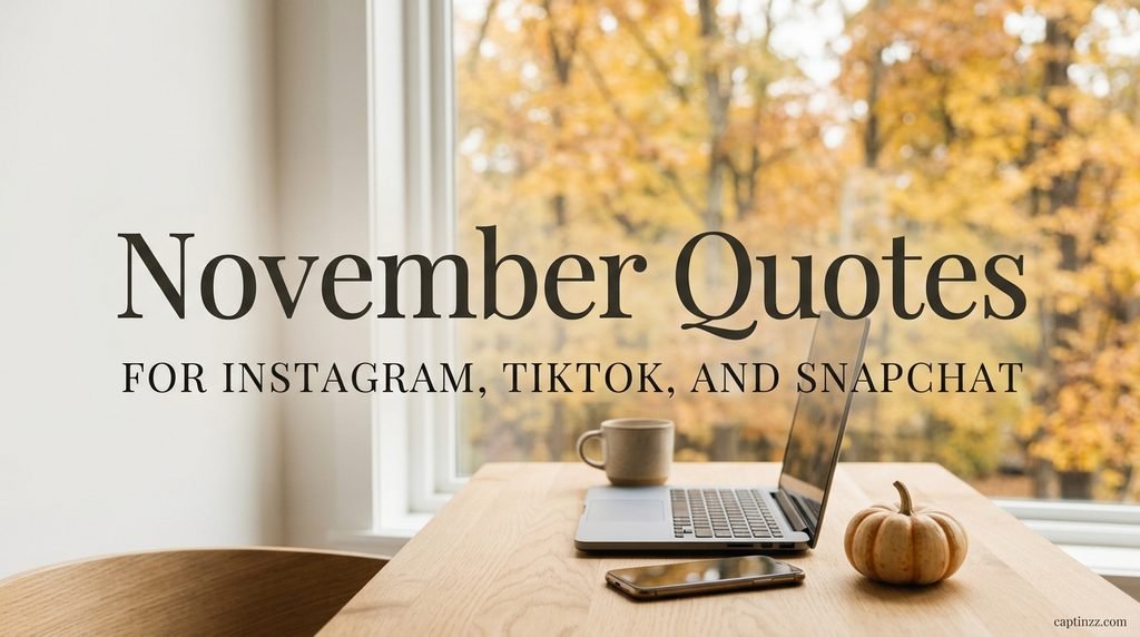 November Quotes for Instagram, TikTok, and Snapchat