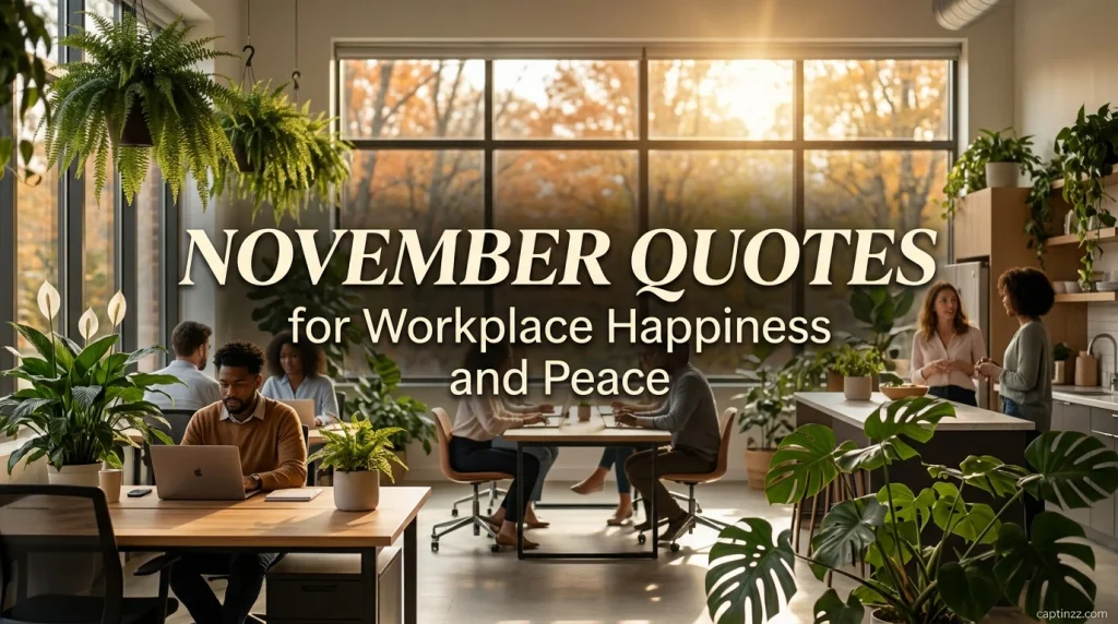 November Quotes for Workplace Happiness and Peace