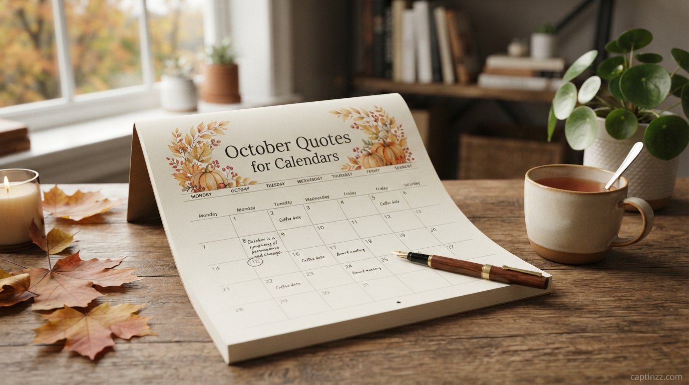 October Quotes for Calendars