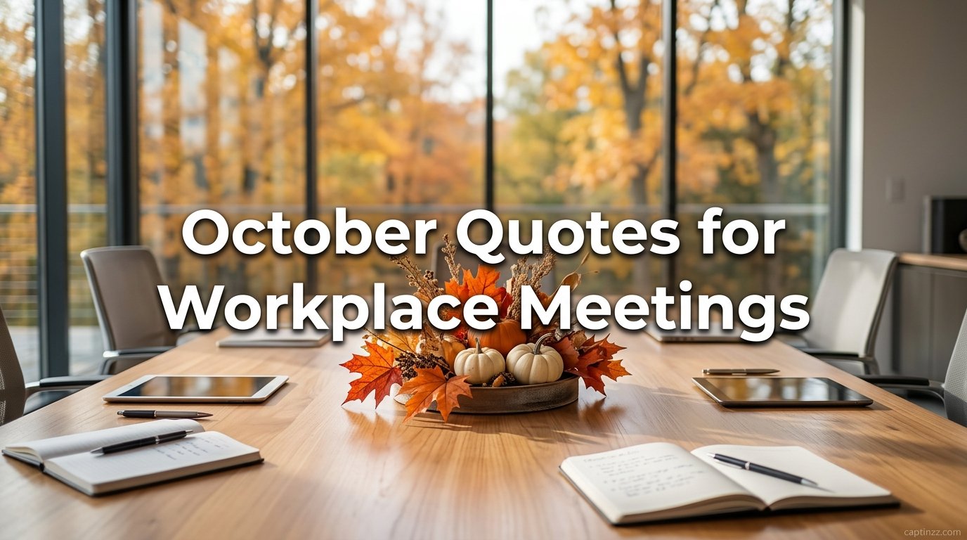 October Quotes for Workplace Meetings