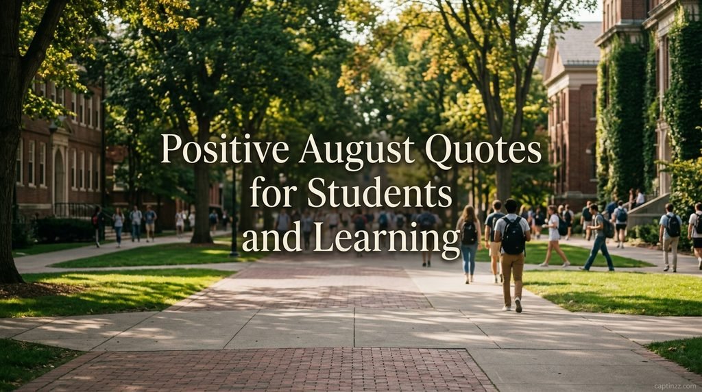 Positive August Quotes for Students and Learning