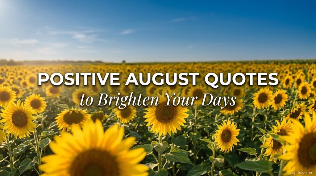 Positive August Quotes to Brighten Your Days