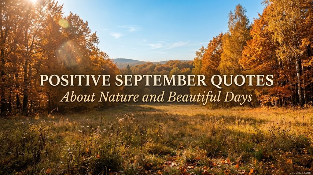 Positive September Quotes About Nature and Beautiful Days