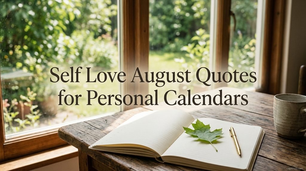 Self Love August Quotes for Personal Calendars