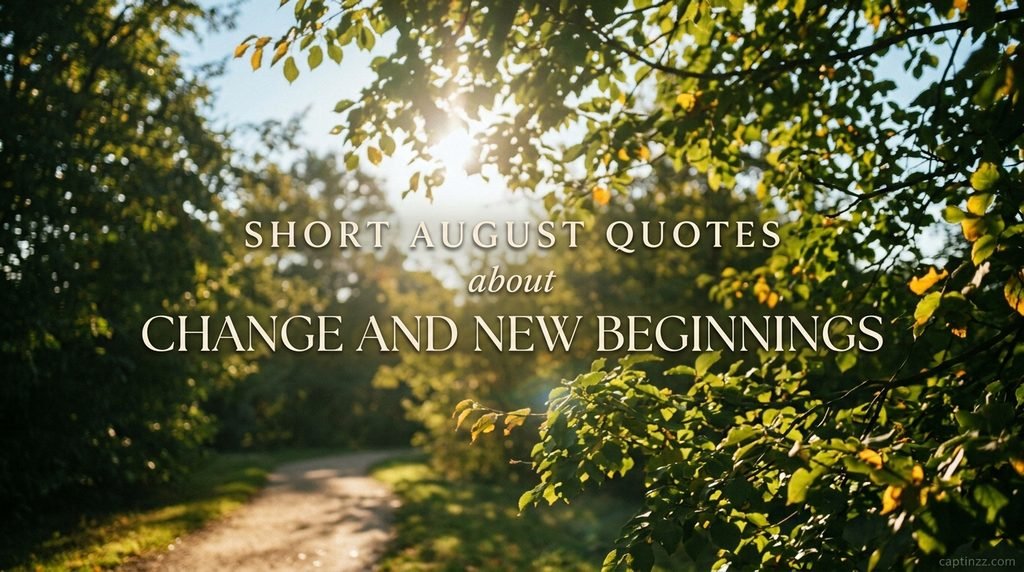 Short August Quotes About Change and New Beginnings
