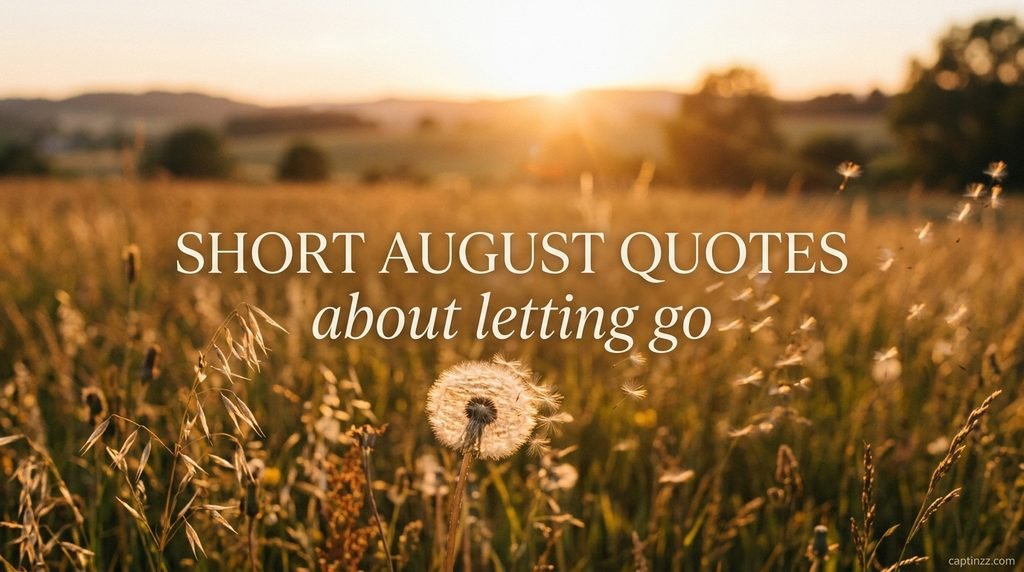 Short August Quotes About Letting Go