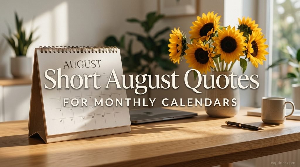 Short August Quotes for Monthly Calendars