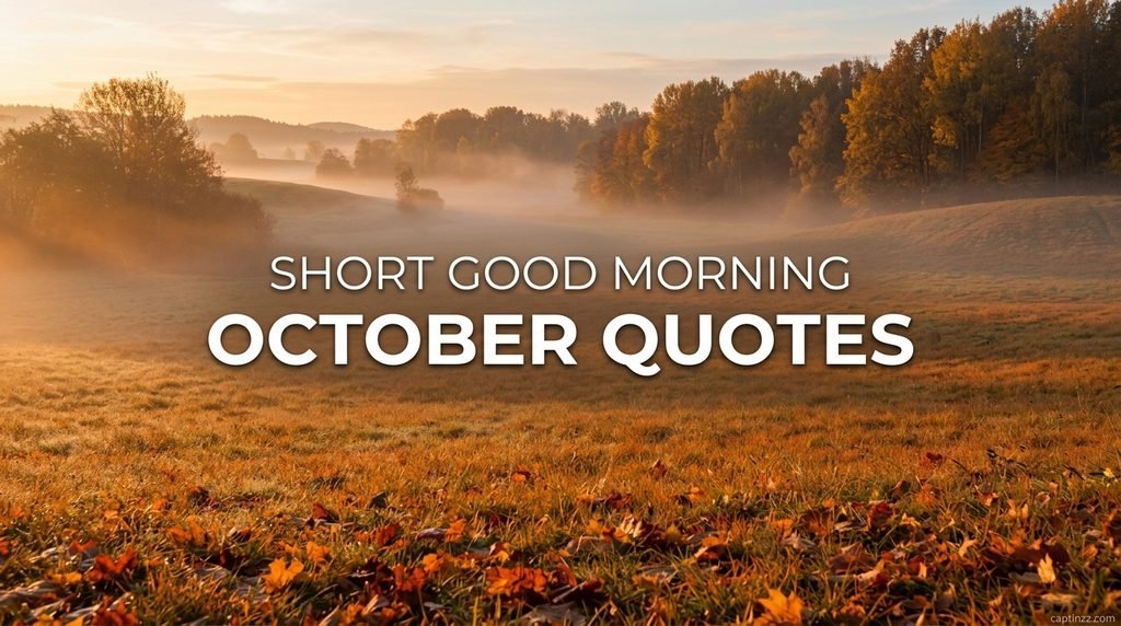 Short Good Morning October Quotes