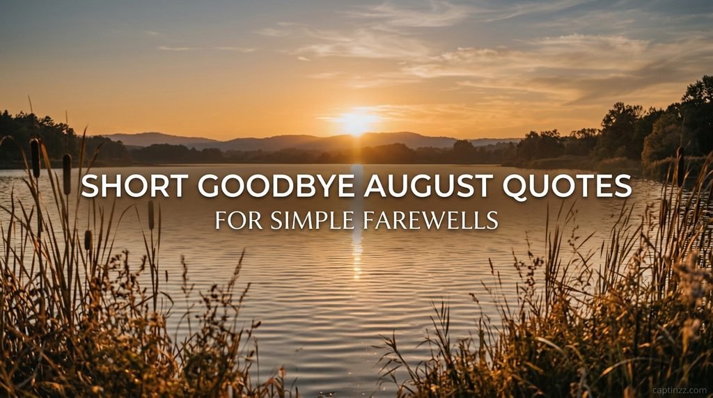 Short Goodbye August Quotes for Simple Farewells