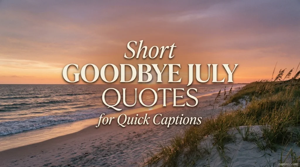 Short Goodbye July Quotes for Quick Captions