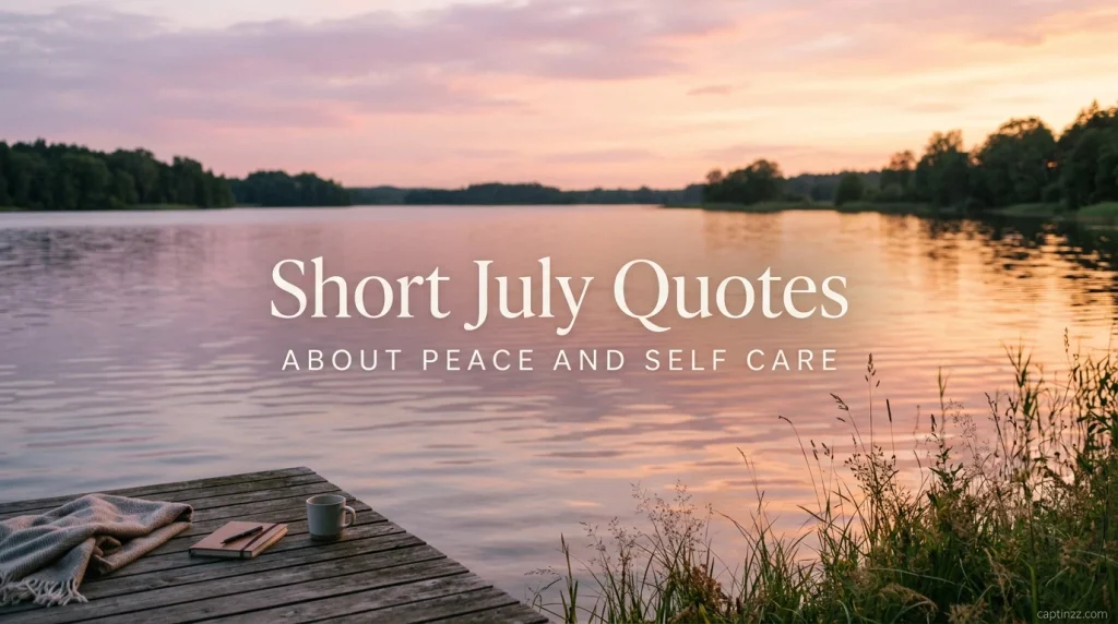 Short July Quotes About Peace and Self Care