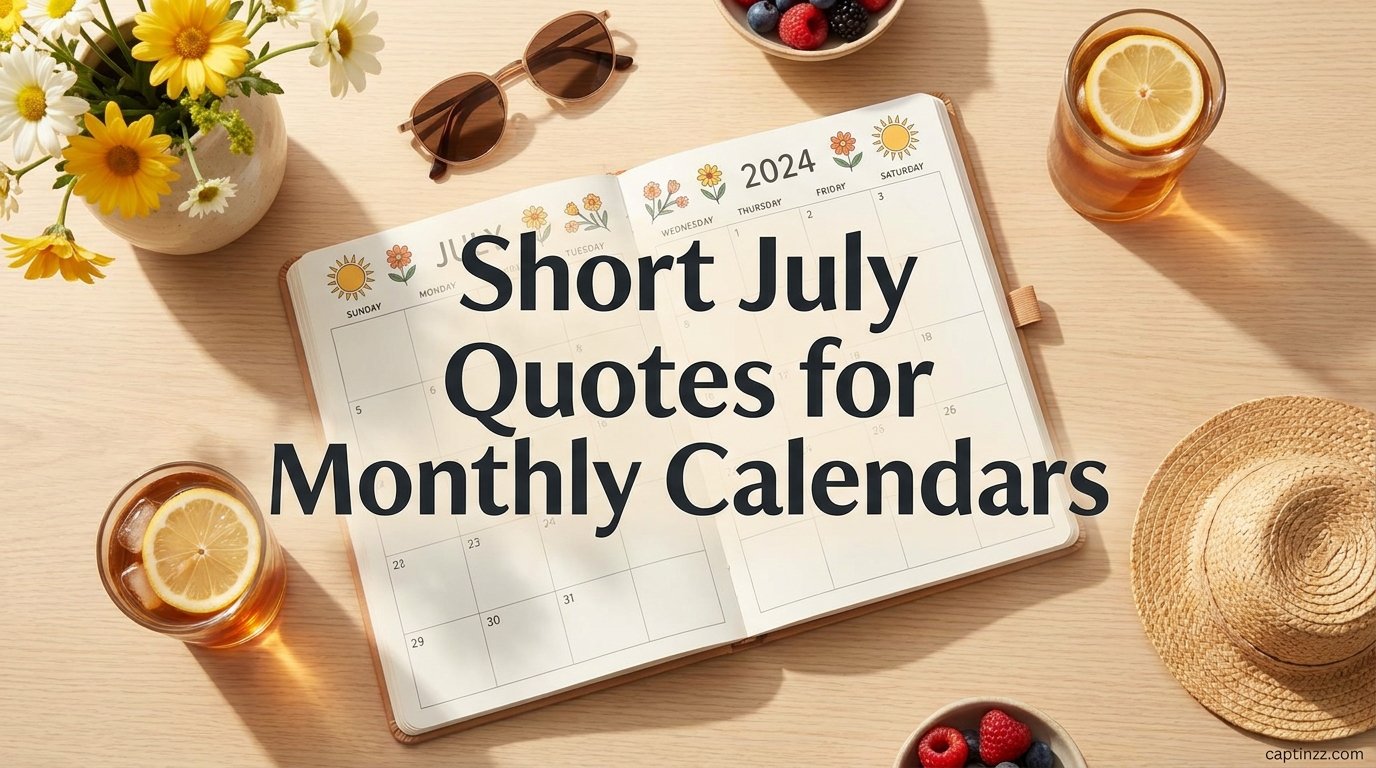 Short July Quotes for Monthly Calendars
