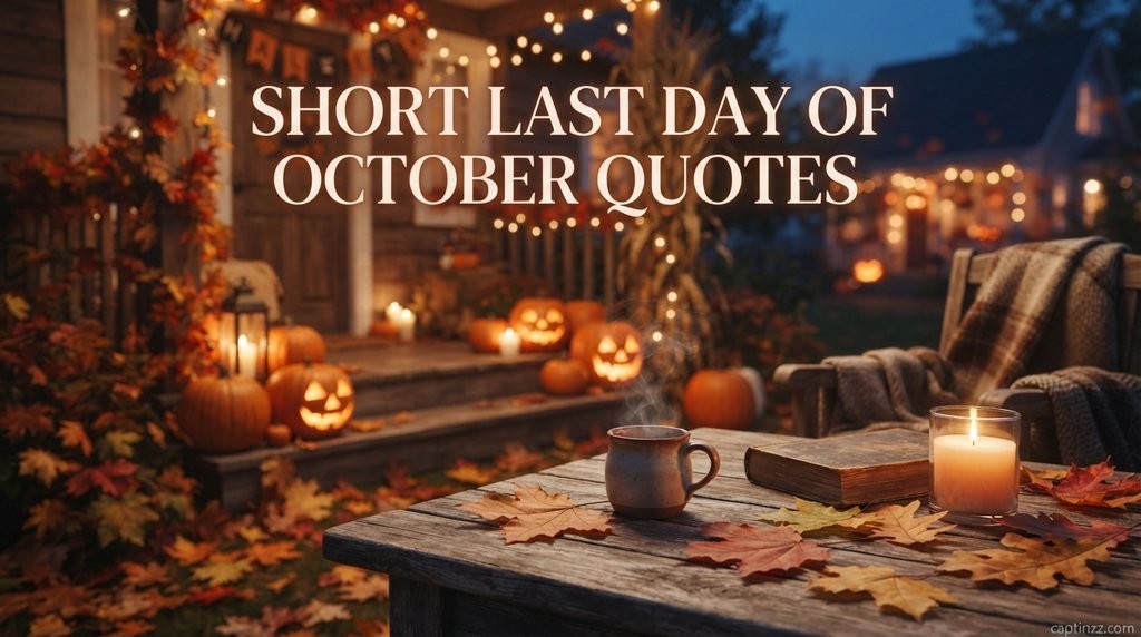 Short Last Day of October Quotes