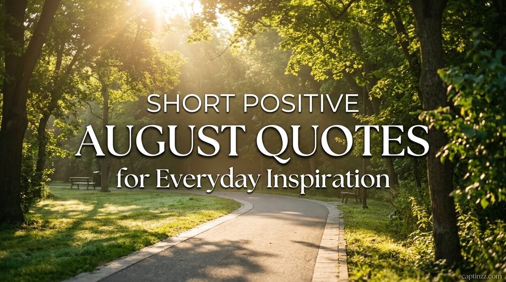Short Positive August Quotes for Everyday Inspiration