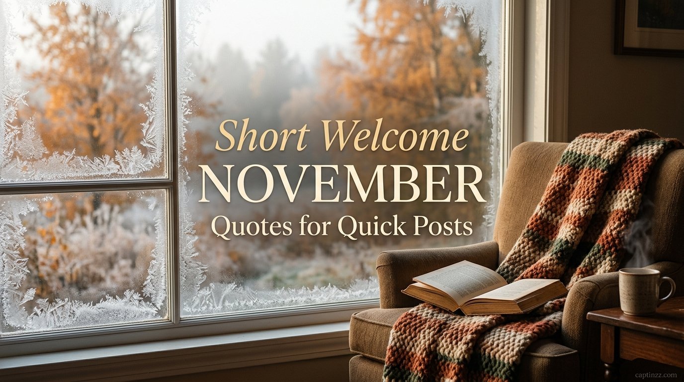 Short Welcome November Quotes for Quick Posts