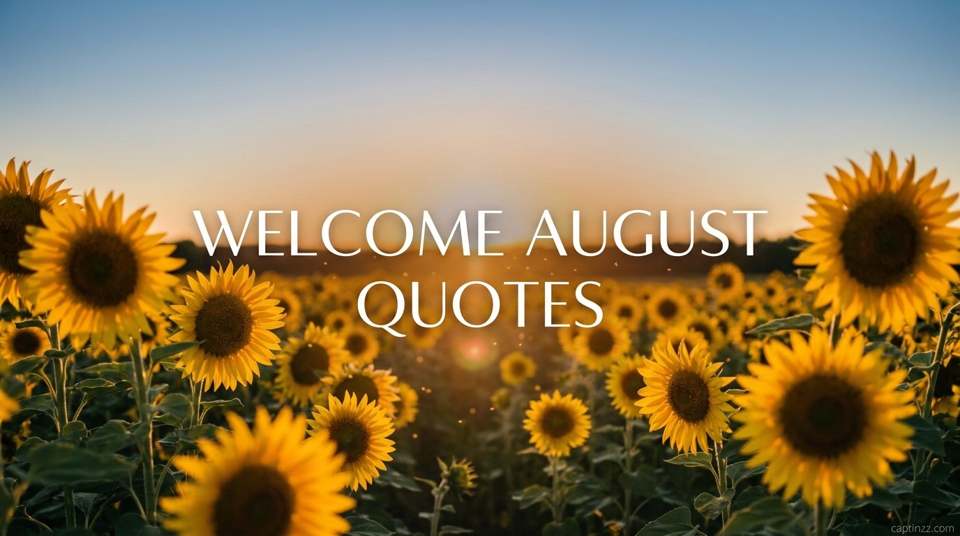 Welcome August Quotes