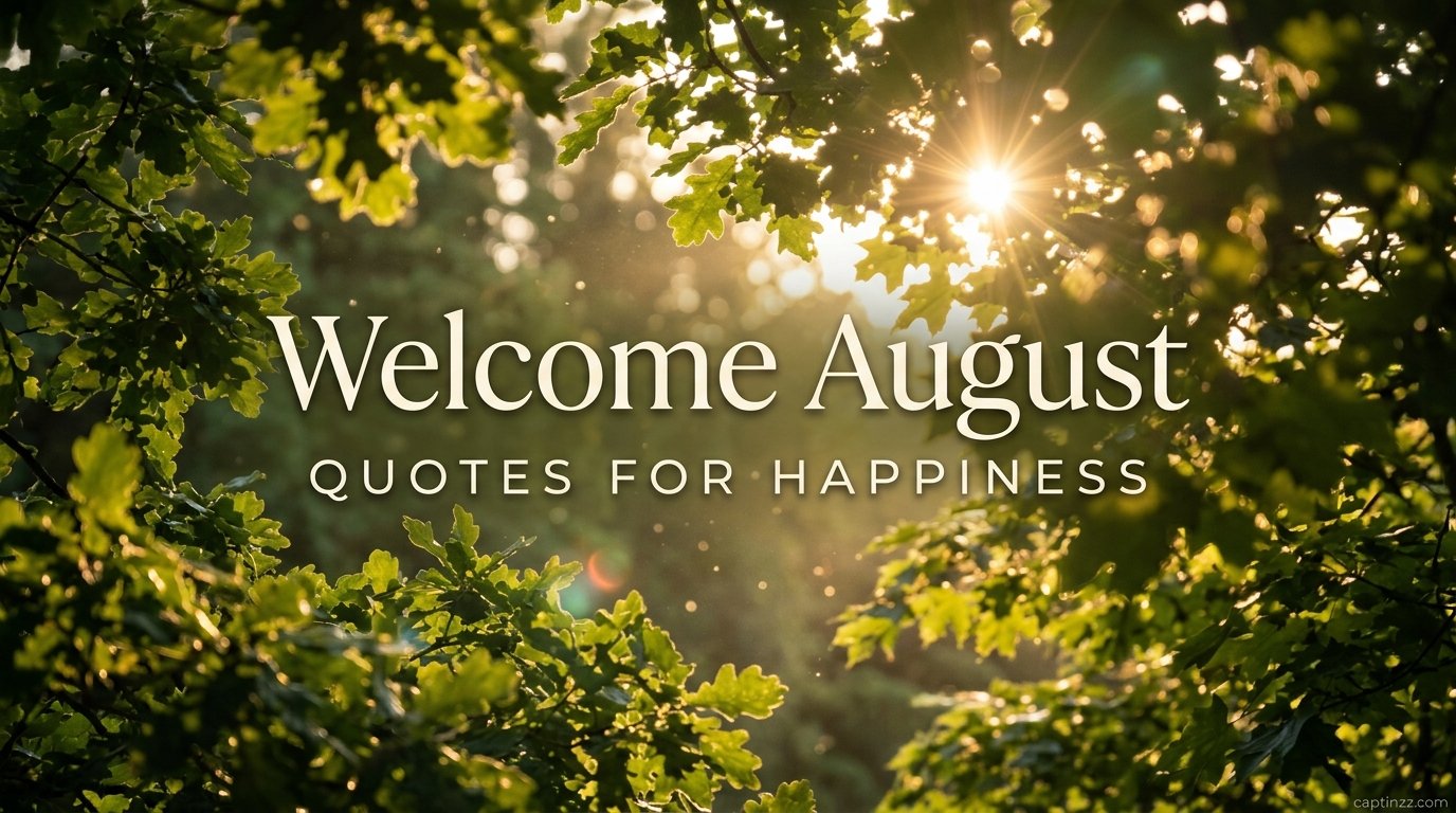 Welcome August Quotes for Happiness