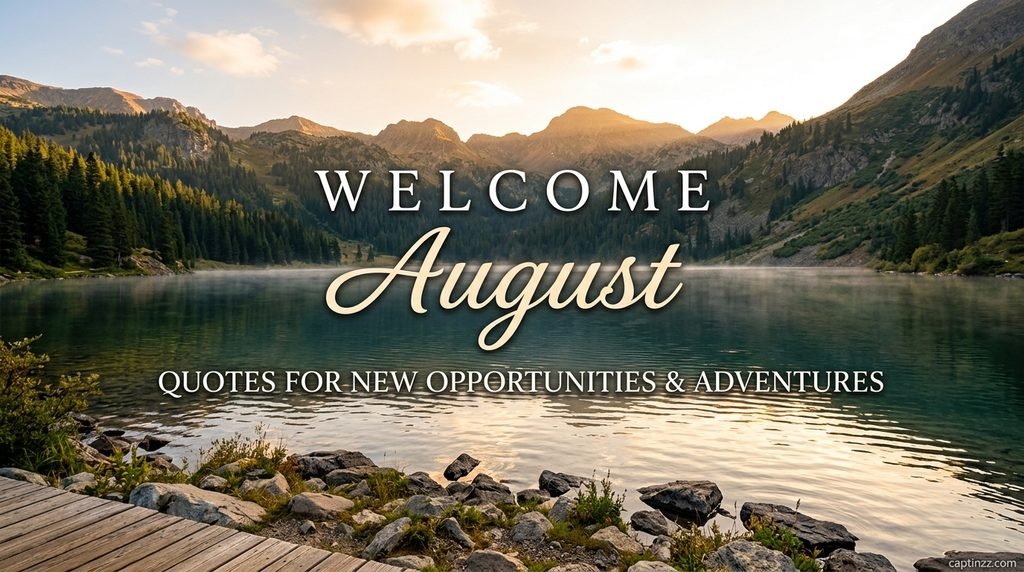 Welcome August Quotes for New Opportunities and Adventures