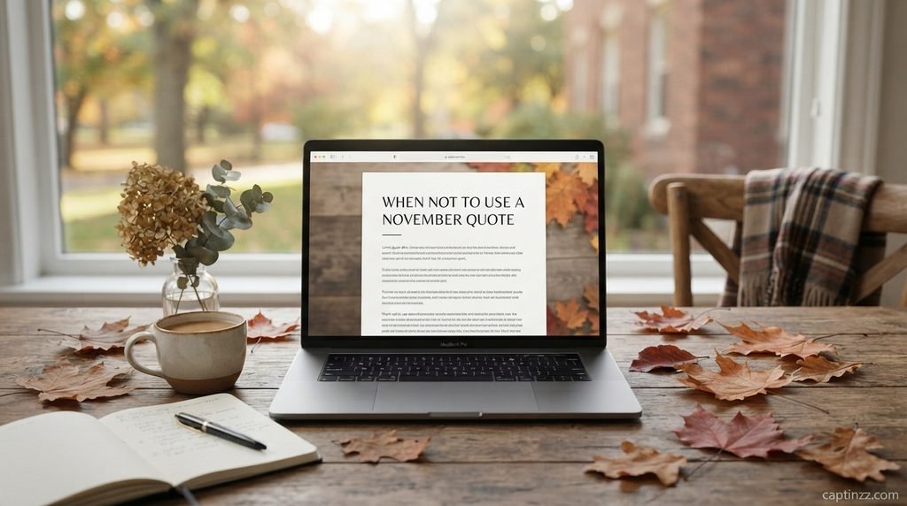 When Not to Use a November Quote