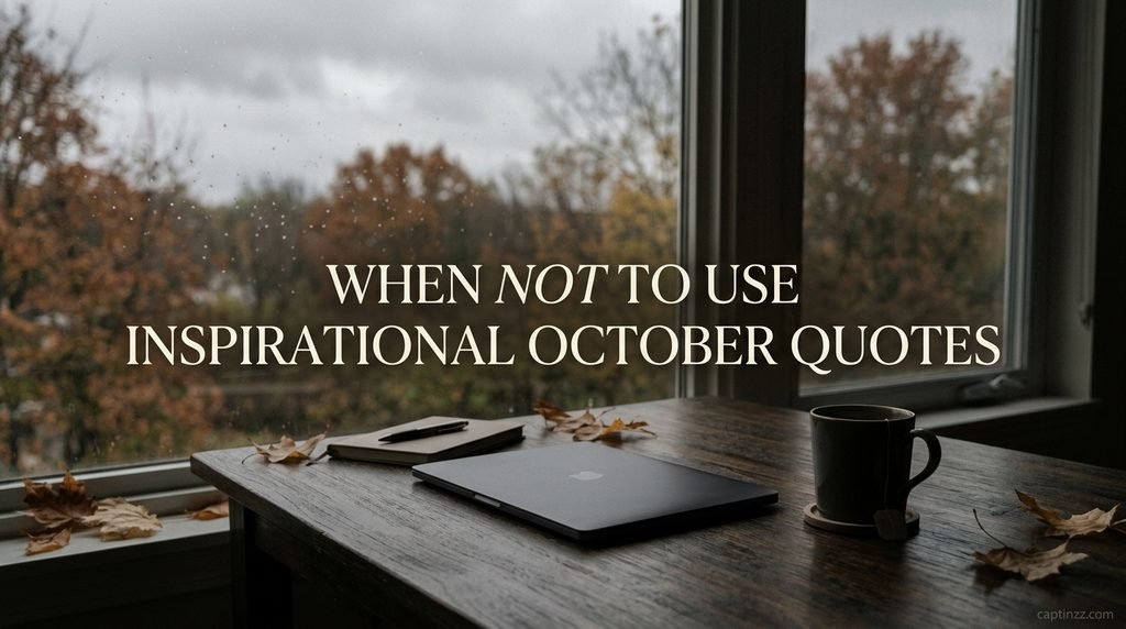 When Not to Use Inspirational October Quotes