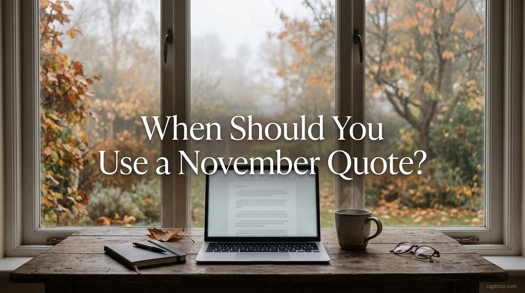 When Should You Use a November Quote?
